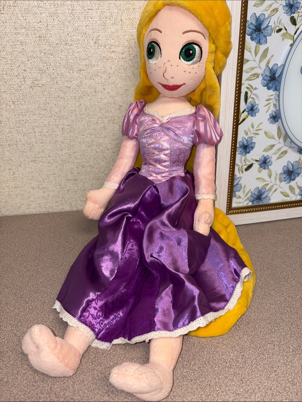 Authentic Disney Store Rapunzel Plush Doll 20" - Tangled Princess EUC